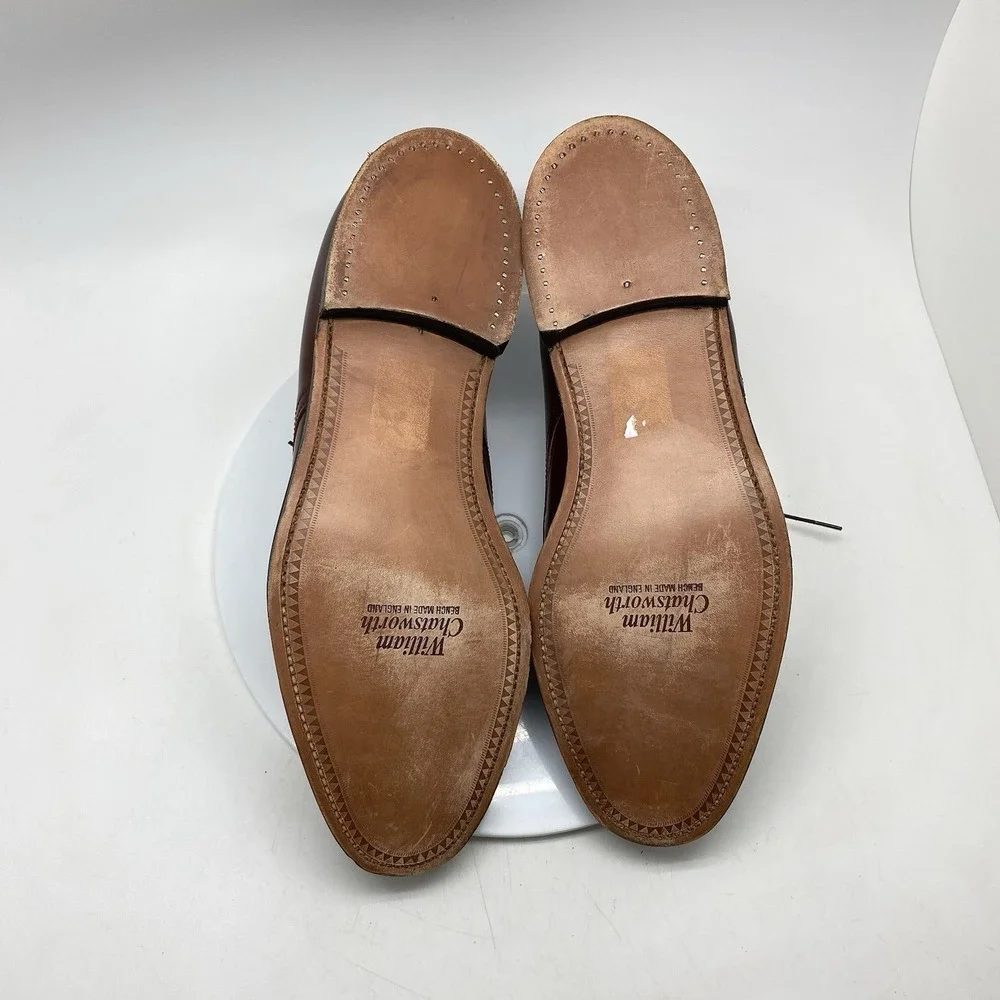 William Chatsworth Oxford Dress Shoes Mens 13 D Brown Leather England Preppy